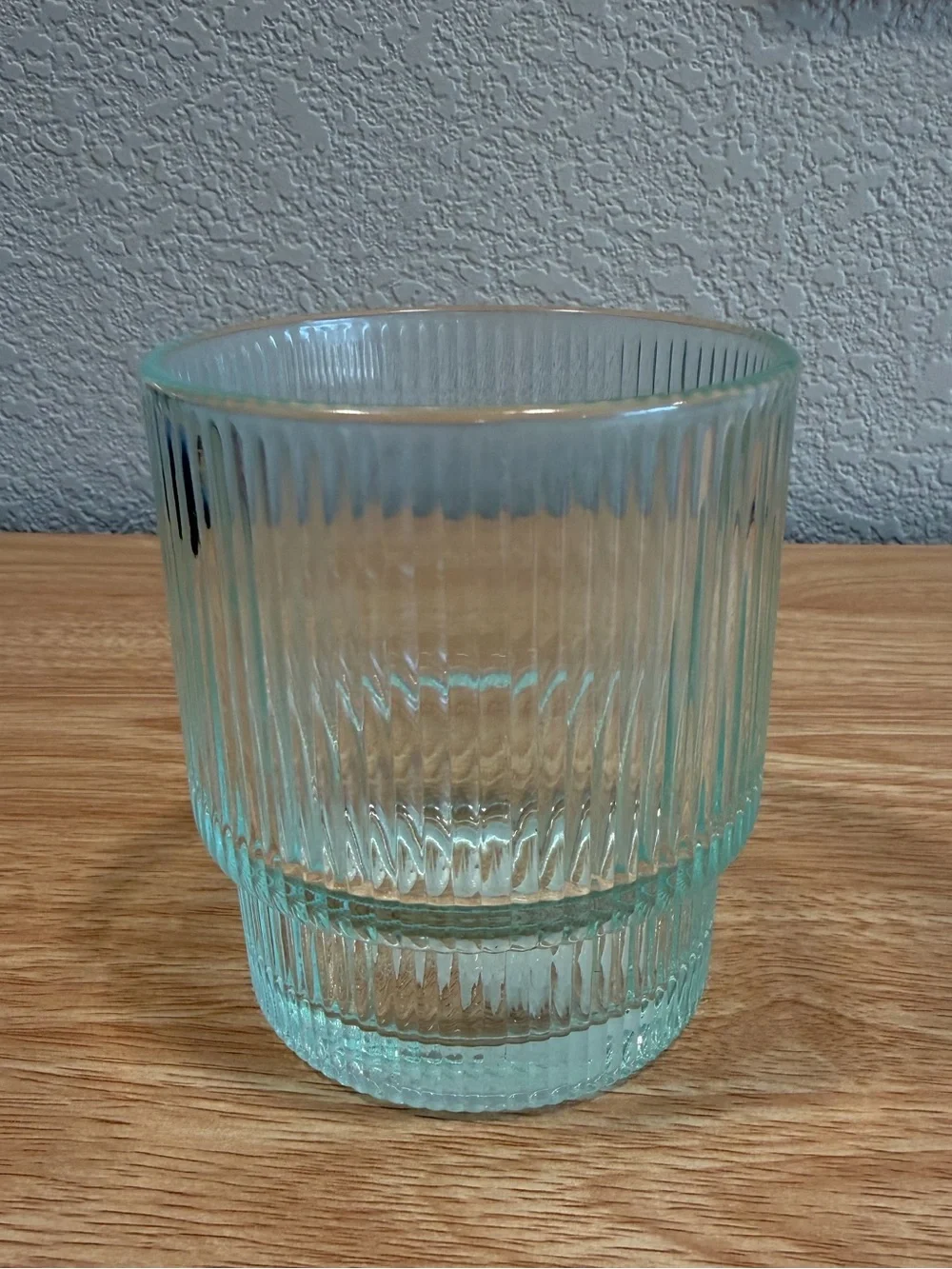 Jonathan Adler Biba Ribbed Glass Tumbler in Aquamarine